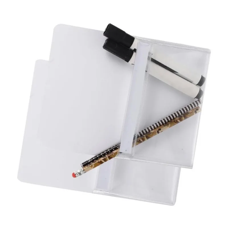 A53M-Clear Magnetic Pen& Marker Holders(2-Pack) For Whiteboards, Refrigerators, Lockers-Office& Home Organizing Tools