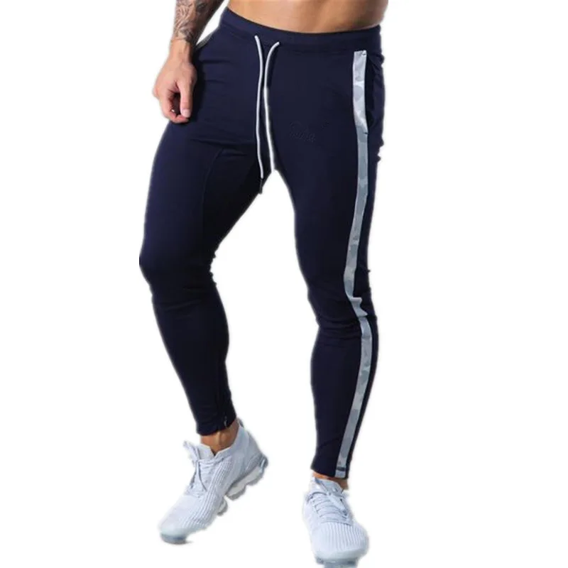 Autumn New Men\'s Casual Pants Loose Running Training Sports Pants Europe and The United States Patched-foot Pants