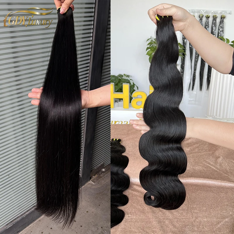 12A Super Double Drawn Vietnam Bone Straight / Body Wave Bundle Raw Unprocessed Human Hair wiązki Grube i pełne końcówki doczepiane