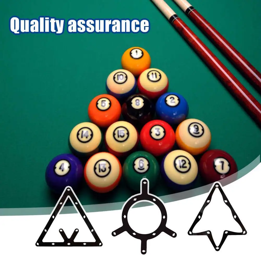 Triangle Ball Rack Billiard Rack Sheet Reusable Cue Rack Placing Positioning Holder Accessories Practical Ball Billiard T1M6