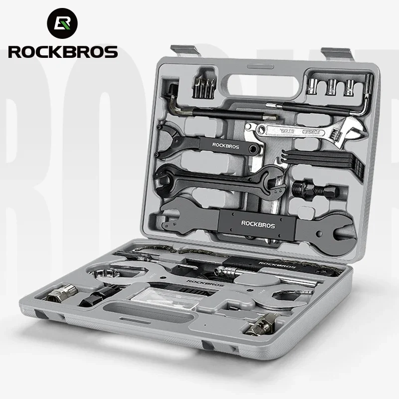 ROCKBROS Bicycle Repair Tool Set Crank Repair Set Cassette Fixing set Hub Chain Repair Tire Repair Set Professional Tool Set