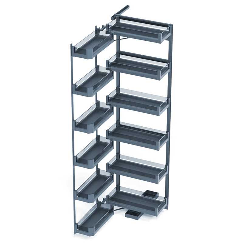 Kitchen Pantry Organizer Soft Close Storage Basket Unit Tall Pull Out Pantry