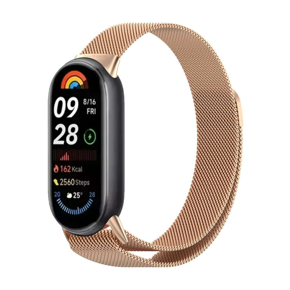Ремешок «Миланская петля» для Xiaomi Smart Band 9, браслет для Mi Band 8/8, металлический браслет для Mi band 9, Аксессуары для браслета