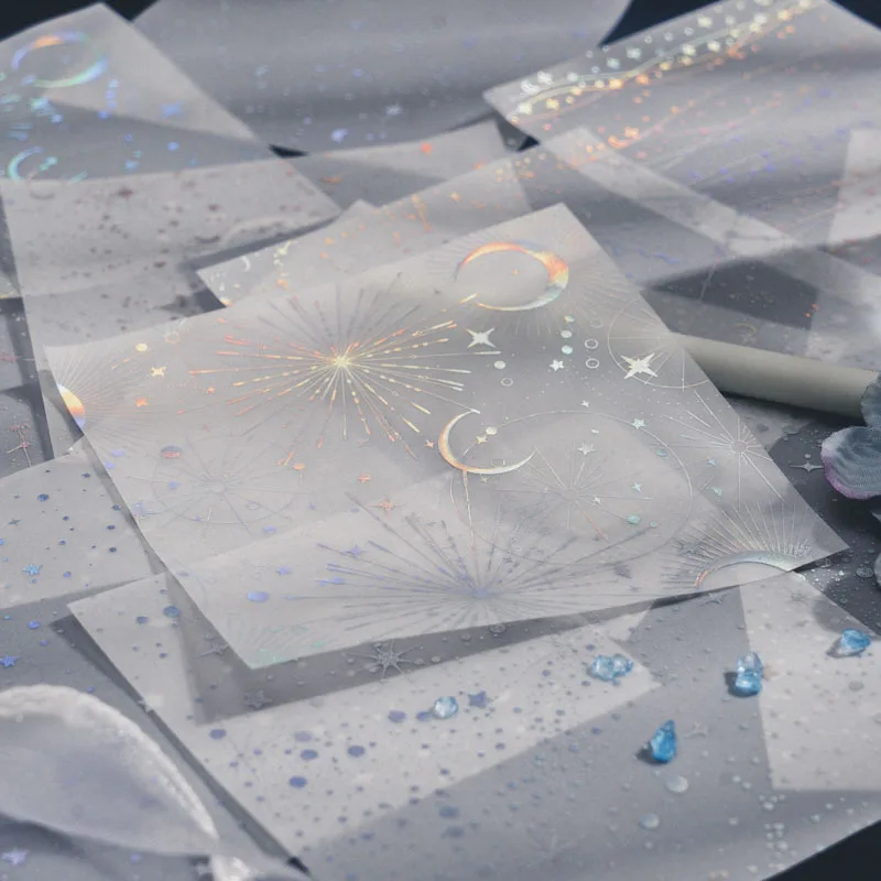 63Pieces phase ledger Collage Primer Material Paper Moon Memo notes Pad Notebooks Scrapbook Writing 155*135MM