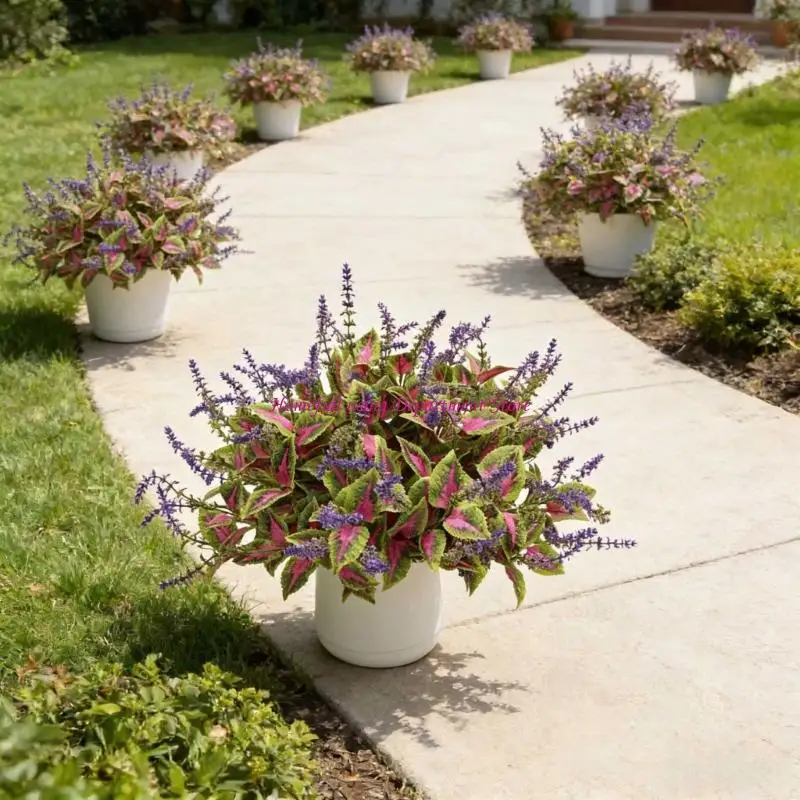 Artificial Yard Styling Picks Set of 20 with Textured Plant Detail, Faux Picks for Entry Display Home Use