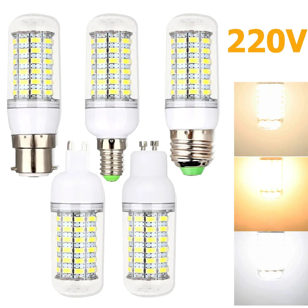 5W-25W Led Corn Light Bulbs 5730Smd AC220V Led Bulb Home-Appliance E14 GU10 Daylight B22 G9 Lamp E27 Cool White Decorative