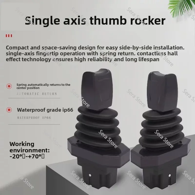 XD33 Single Axis Thumb Rocker Joystick Control Lever Handle Industrial Sensor Potentiometer Switch