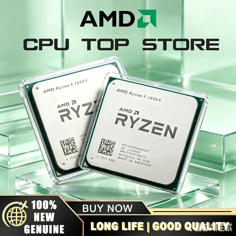AMD Ryzen 5 1600X Brand New Original AM4 CPU 6C12T 3.6GHz 16MB L3 Cache 95W Desktop Processor In Stock