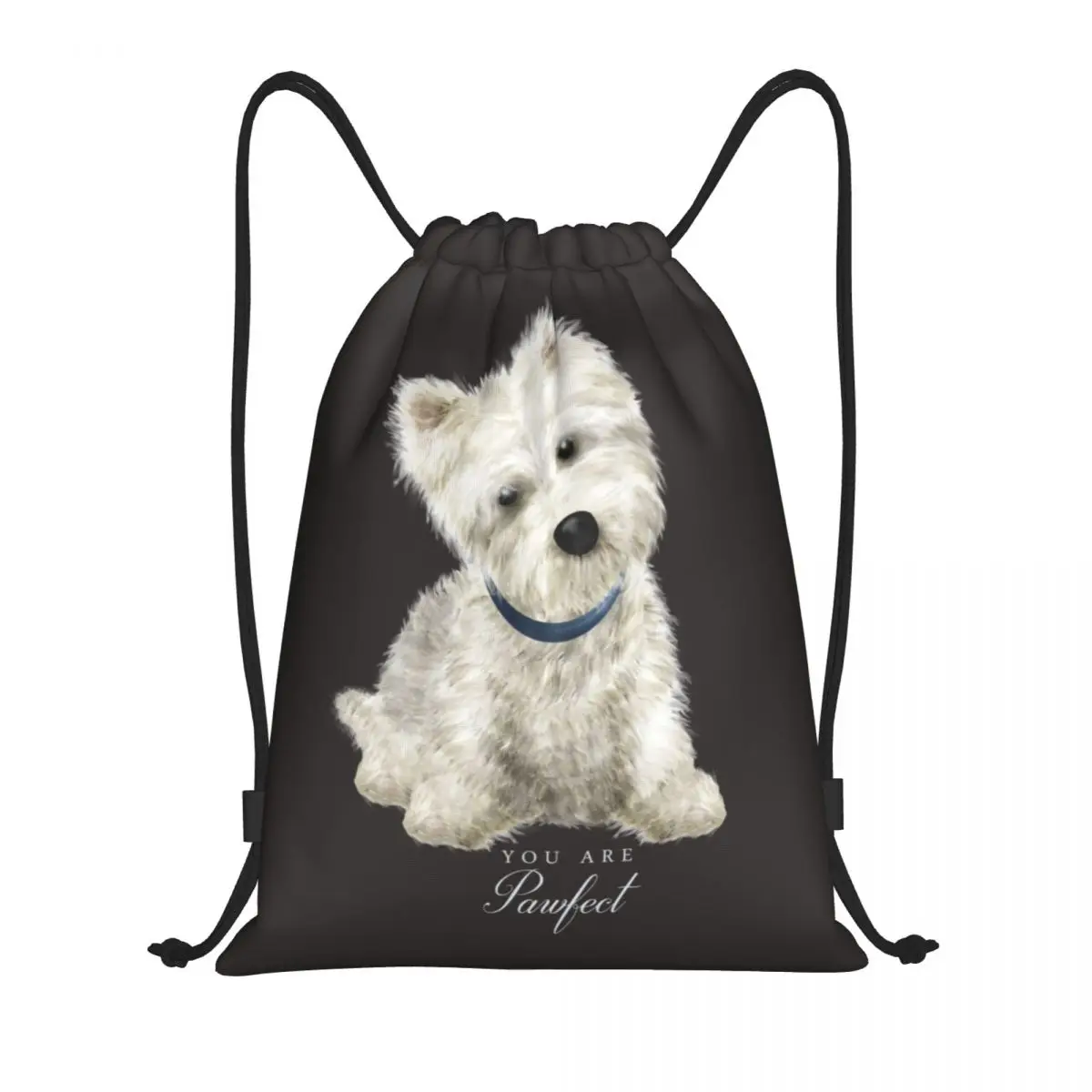 Sac à dos personnalisé West Highland White Terrier pour hommes et femmes, sac à dos de yoga, sac de sport de proximité, sac à dos Wstring pour l'entraînement