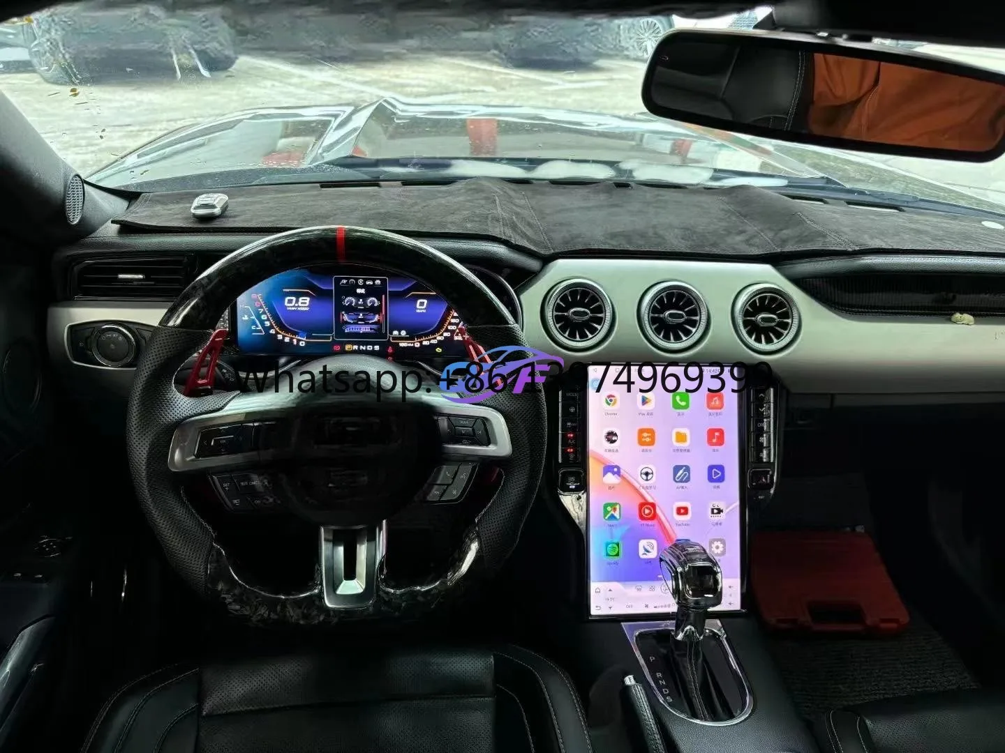 Virtual Cockpit Dashboard Player LCD Digital Cluster Instrument Panel for Ford Mustang 2015-2023 Multifunctional Speedometer