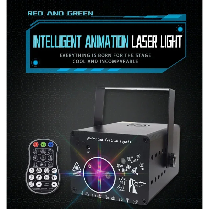 3D Full Color Animatie Laserprojectielicht Kerstbar KtV Beam Animatie Podium DJ Disc Laserlicht