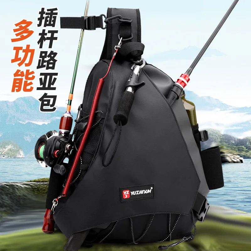 Waterproof Outdoor Fishing Bag Fishing Rod Bag Thickened Fabric Multi-functional Large Capacity Fishing Backpack Y552