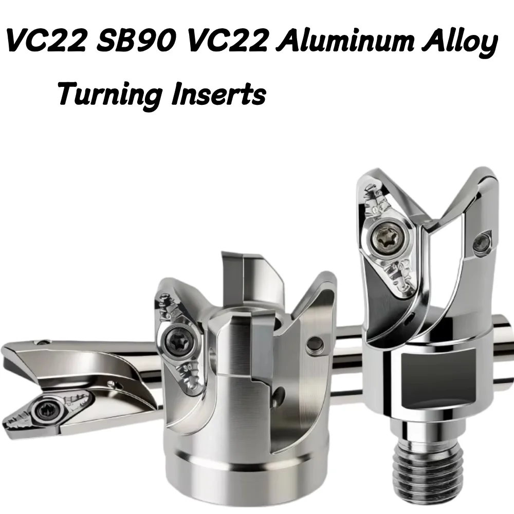 VC22 SB90 VC22 Aluminum Alloy Coarse Cutting Disc, Blade Insert VCGT220530, Matched with DK DR BT NT HSK FMB Tool Holder Bracket