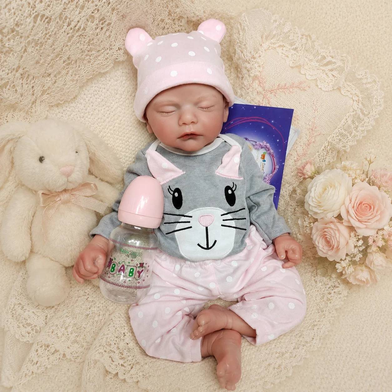 18 Inch Full Silicone Reborn Baby Doll Sam  Lifelike Real Touch Washable Newborn Doll Collectible Toy Gift view 5