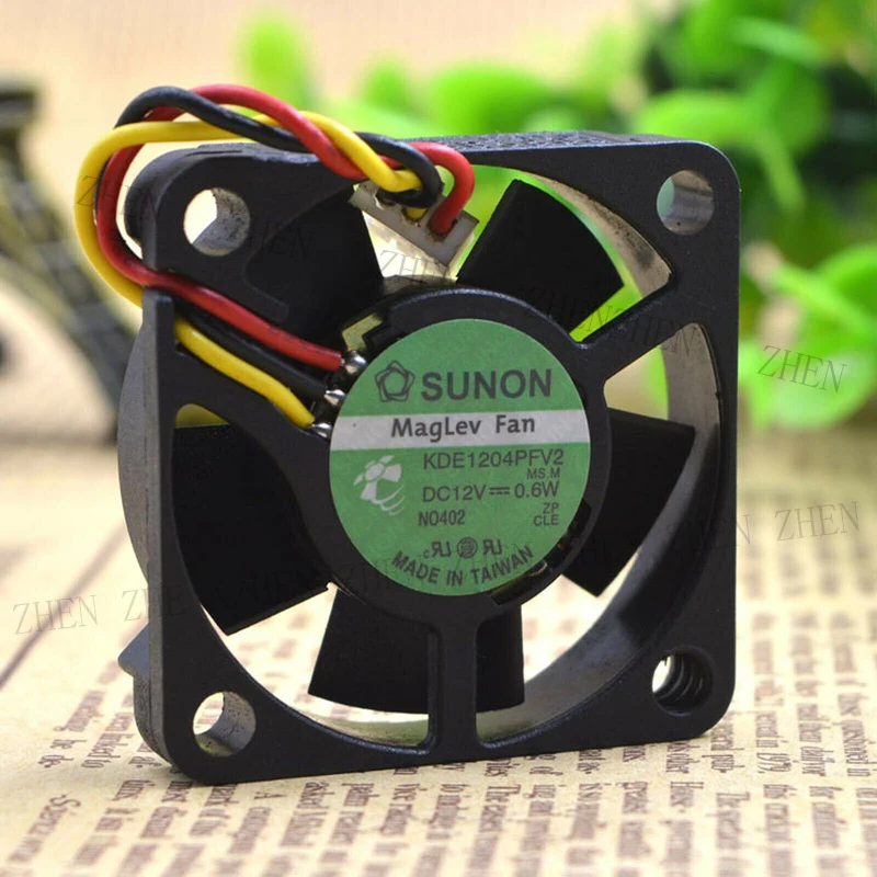 S for SUNON KDE1204PFV2 12V 0.6W 8500rpm 3 line mute magnetic suspension fan