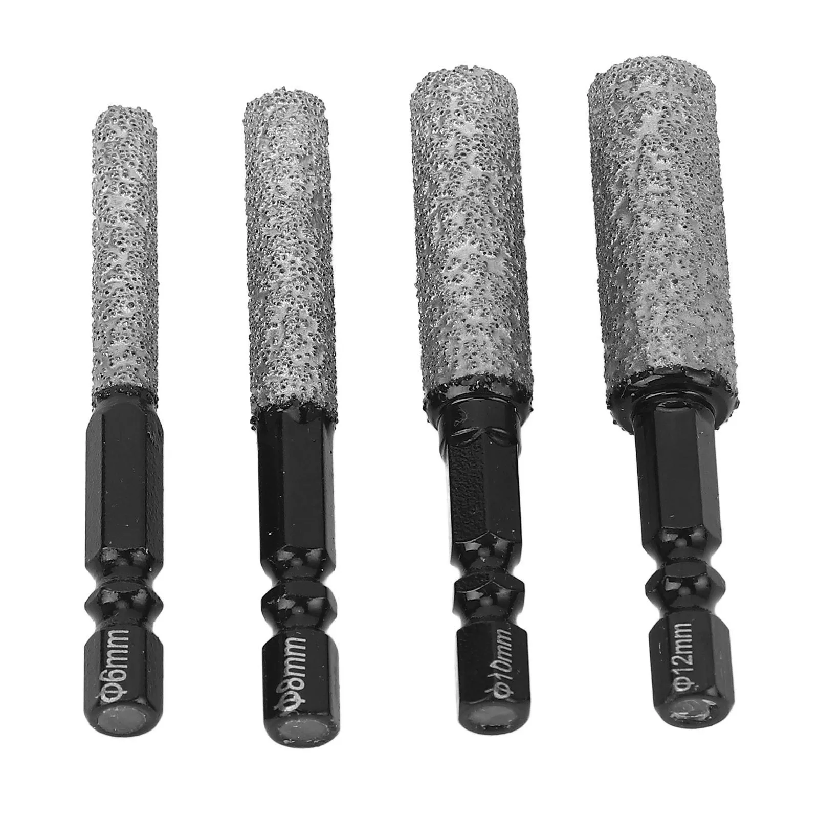 

4 Pcs Diamond Drill Bit Set Versatile Hex Shank Hole Saw 6 8 10 12mm for Porcelain Ceramic Glass Diamond Drill Bit Set
