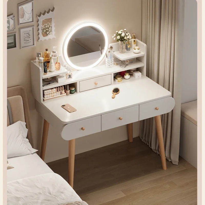 Classic Dresser, Chest, Integrated Bedroom, Multi-pump With Makeup Mirror, Table, Studio Storage Cabinet, Makeup Table image 2