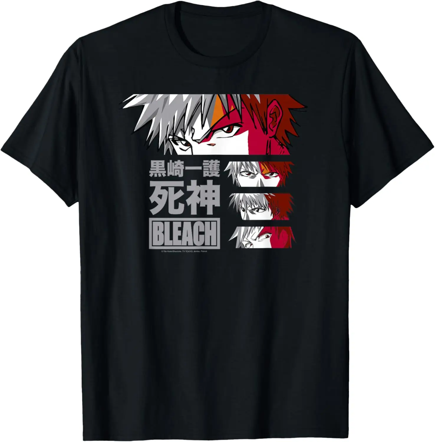 Bleach Ichigo Eyes with Kanji Anime T-Shirt S-6XL