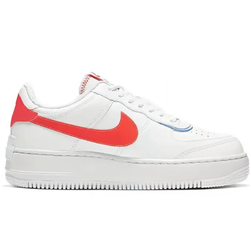  Nike Air Force 1 Low Shadow Summit White Team Orange Women's Sneakers shoes CQ9503-100 With Original Box