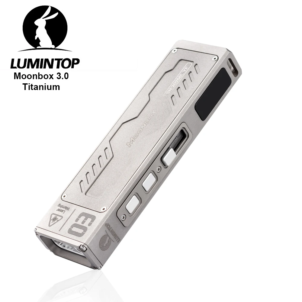 EDC LED Lighting Type-C Rechargeable Lamp Titanium Camping Lantern Outdoor Magnetic Tail Flashlight RGB UV Work Torch Moonbox V3