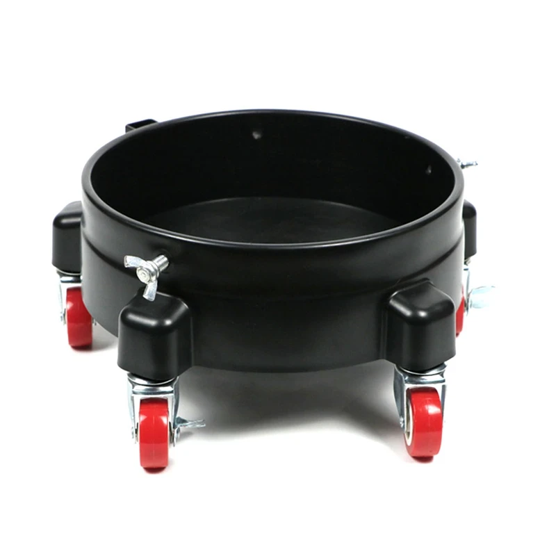 

11.5 Inch Bucket Dolly Easy Push Removable Rolling Bucket Dolly 5 Roll Swivel Casters To Move 360 Degree Turning Black