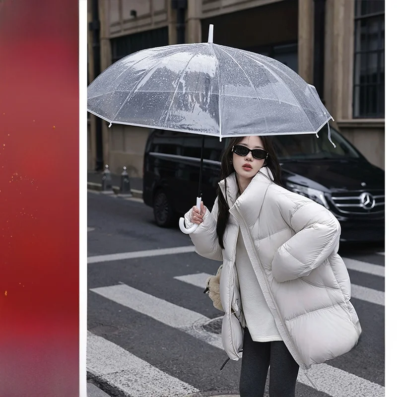 

Женская повседневная утепленная куртка-пуховик с воротником-стойкой, ветрозащитная, теплая, с наполнителем из 90% белого утиного пуха, Bellova Zhang Faion, утолщенная, с длинными рукавами