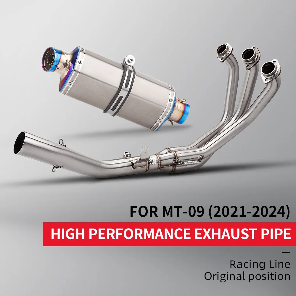 

Slip on For MT09 FZ09 XSR900 2021-2024 Motorcycle Exhaust Pipe Full System Modify Stainless Steel Front Link Pipe