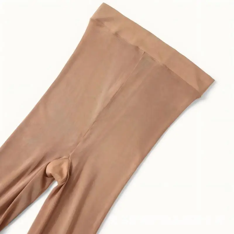 1pieces 45-68KG 60D High Quality Women Silk Stockings Aerobics Hot Arbitrary Cut Flash Large Pantyhose Shining Tights Yellow