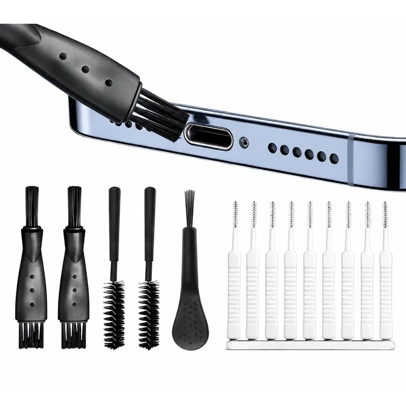 15Pcs Dust Cleaning Brush Set for Mobile Phone Charging Ports, Universal for Cleaning Keyhole, Portable Electronic Cleaning Tool