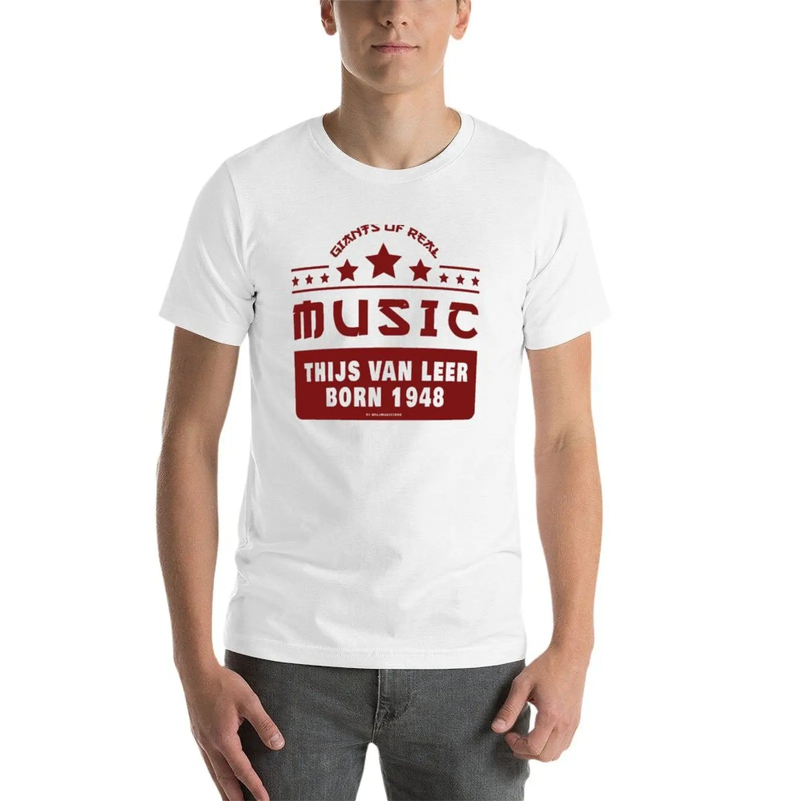Thijs van Leer ولد 1948 الموسيقى D47 تي شيرت رجل تي شيرت للرجال عادية تي شيرت رجل مصمم تي شيرت