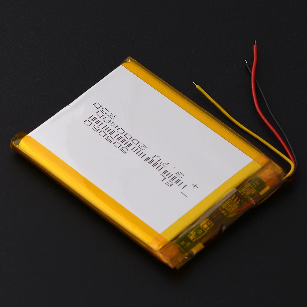 505060 3.7v 2000mAh Rechargeable Lithium Li-ion Polymer Battery for Power Bank  disk 055060