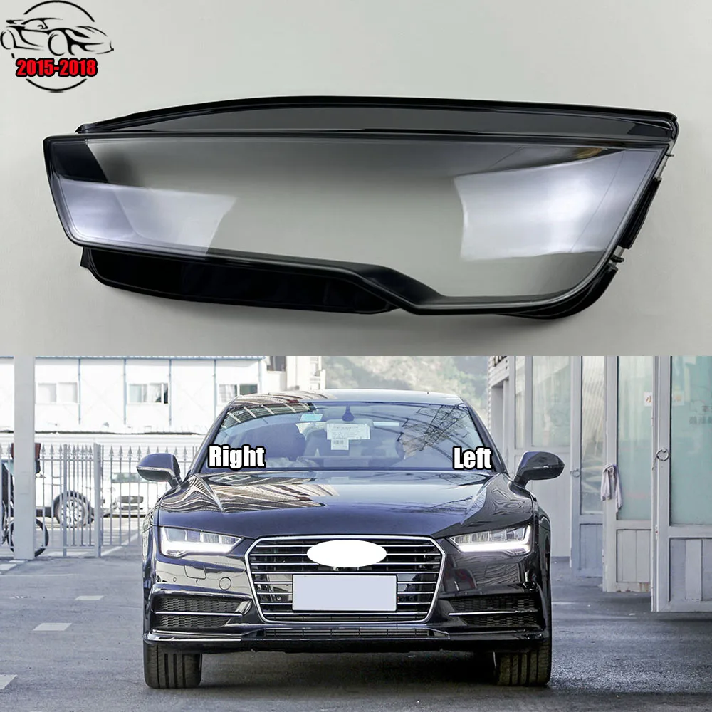 

For Audi A7 S7 RS7 Sportback 2015 2016 2017 2018 Headlamp Cover Lens Transparent Lampshade Headlight Shell Plexiglass