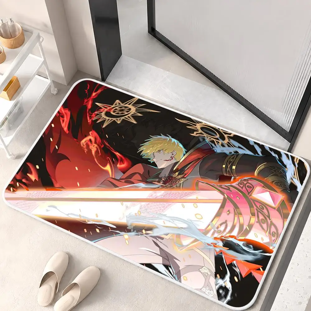 T-Tower Of God Anime Cool Floor Mat Flannel Rug Soft Non Slip Door Mat For Bathroom Bedroom Kitchen Living Room Home Decor