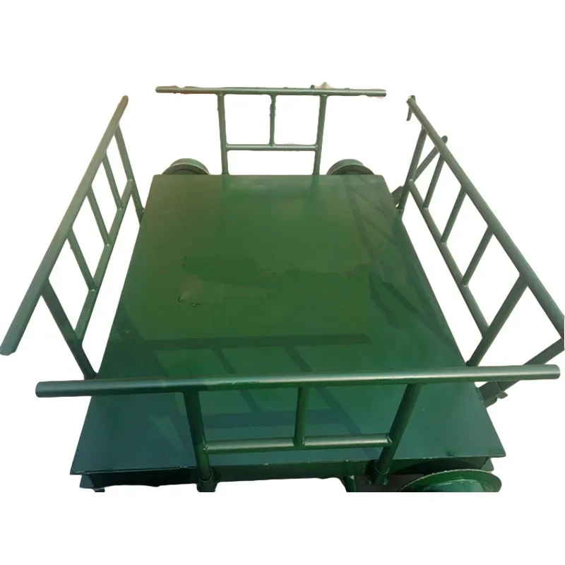 

Hand-pushed rail transport trolley 1435 gauge rail flat car with brake function rail transport car