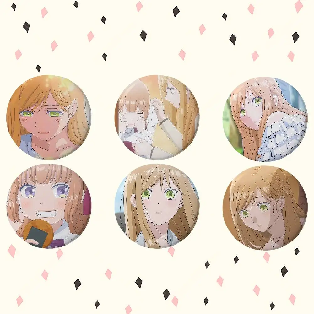 Cartoon My Love Story With Yamada-kun At Lv999 Anime Rundes Laser-Abzeichen Cartoon-Brosche Kleidung Rucksack Accessoires Reversnadel
