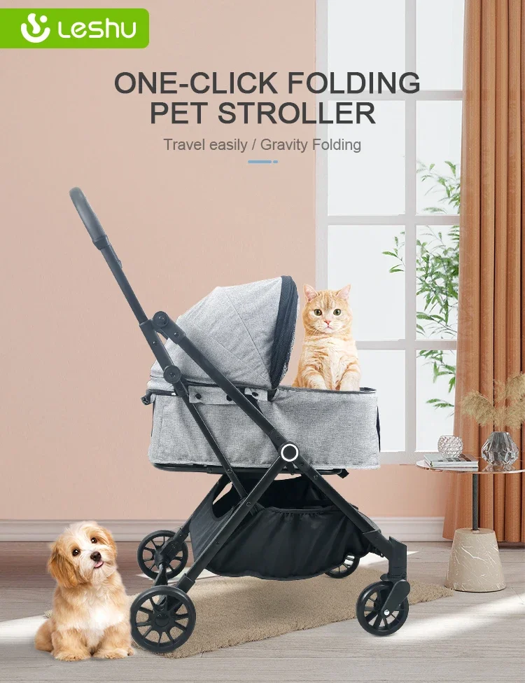 Pet Stroller,New Design Easy To Carry Pet Strollers For 2 Pets For Cats And Dogs