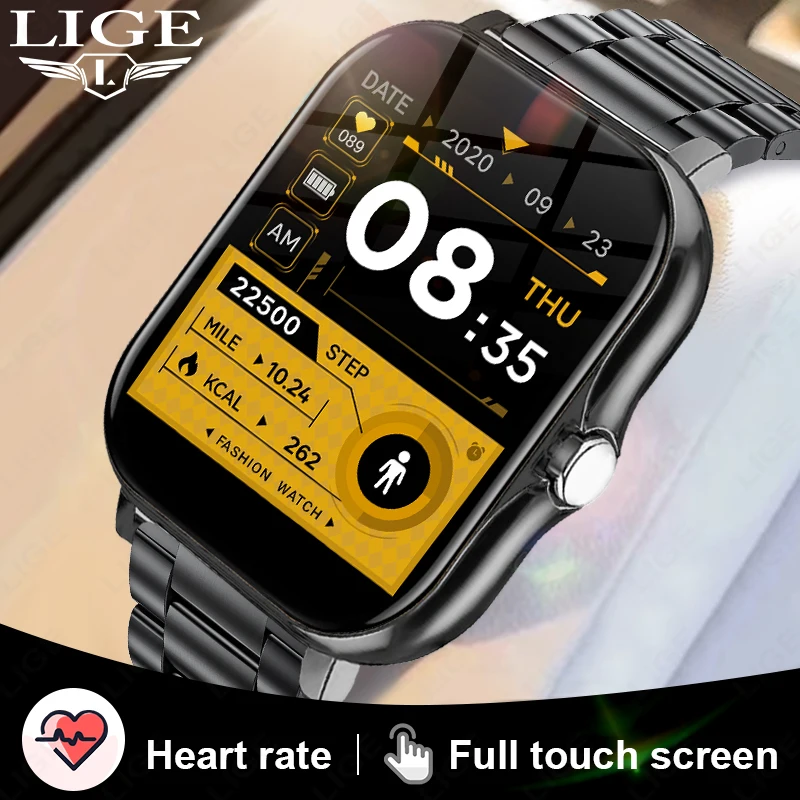 LIGE New Smart Watch For Men Women Ultra LowPower Chip Bluetooth Call Watch Men Heart Rate Health Monitor Sport Smartwatch Women