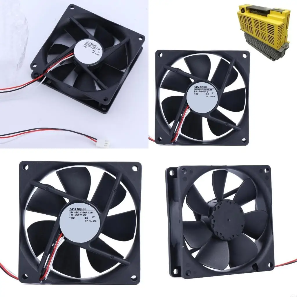 J78A Heat Dissipation Effective 3414NGHH 24V 9cm Cooling Fan for Computer CPU Inver