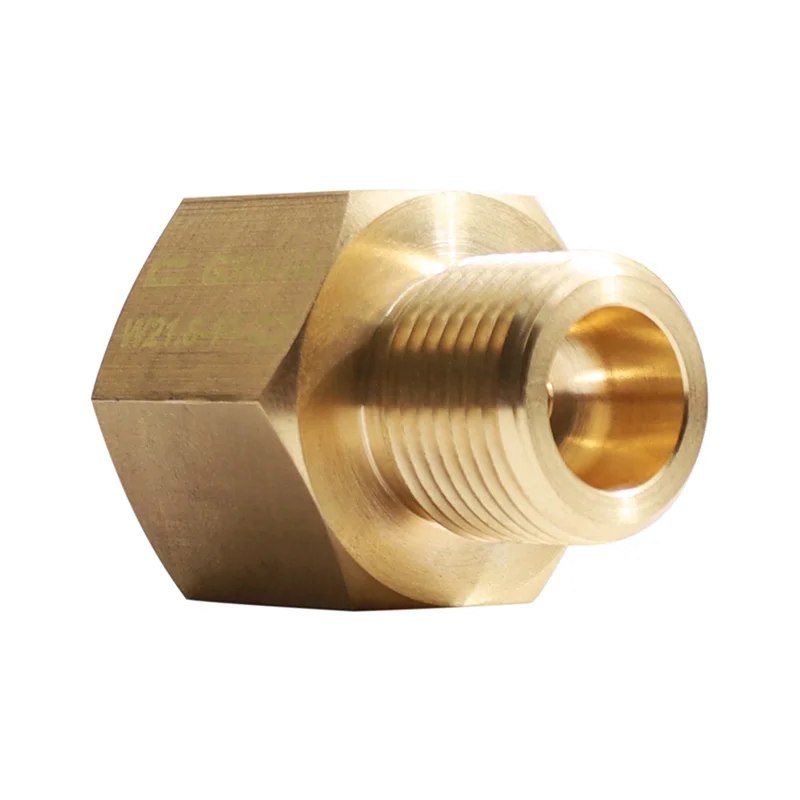 AB43-CO2 소다 실린더 스트림 소다 실린더 어댑터 밸브 매치 Quooker 큐브 탱크 여성 G3/4 남성 W21.8