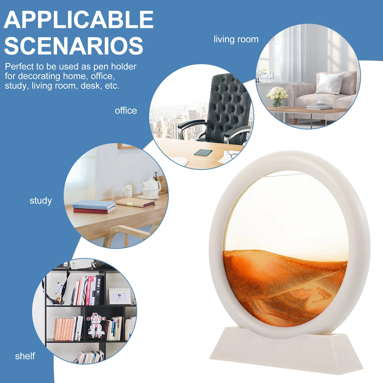 Pittura Decorazioni a clessidra Dettagli fini Modello completamente schermato Effetto 3D Struttura stabile ABS desktop