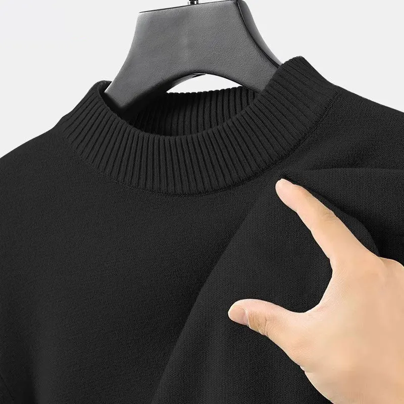 

Минималистичный вязаный свитер для похудения, повседневный термопуловер, очень теплый флисовый джемпер, полуводолазка, молодежный вязаный топ