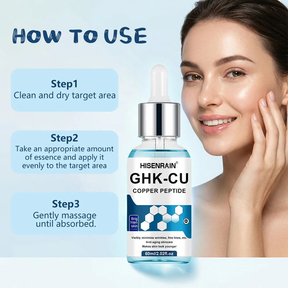 HISENRAIN GHK-CU Anti-Aging Gesichtsserum - Kupferpeptid Verjüngungsessenz für Straffung, Faltenreduktion & Hautregeneration. – Detail 5
