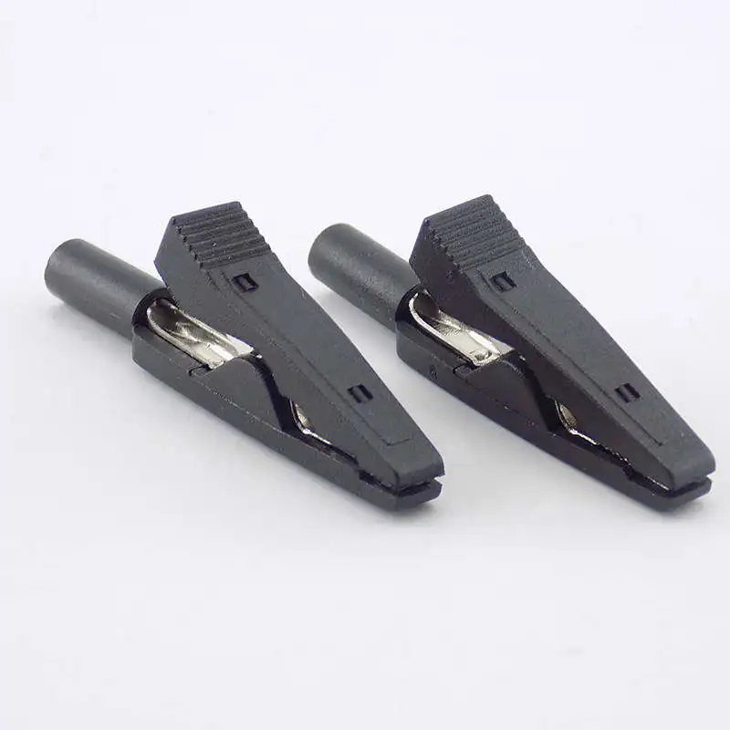 Banana plug 2mm Connector Cable Crocodile Insulated Alligator Clip Test Probes Adapter Multimeter Alligator Pen Female Test D5