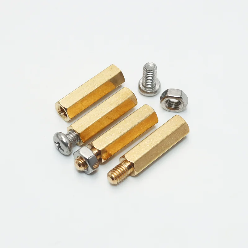 Messing Sechs kant Motherboard Abstands halter Phillips Abstand Schraube Mutter m2 m3 m4 Stecker Buchse Kupfer Abstands halter für elektronische DIY-Platine Schaltung – Detail 5