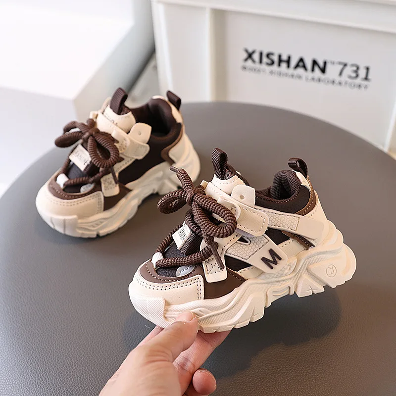 

Hot Selling Kid Sneaker 2025 Autumn New Platform Gril Shoes Soft Sole Tennis Female Kid Boy Sneaker Versatile Girl Sports Shoes