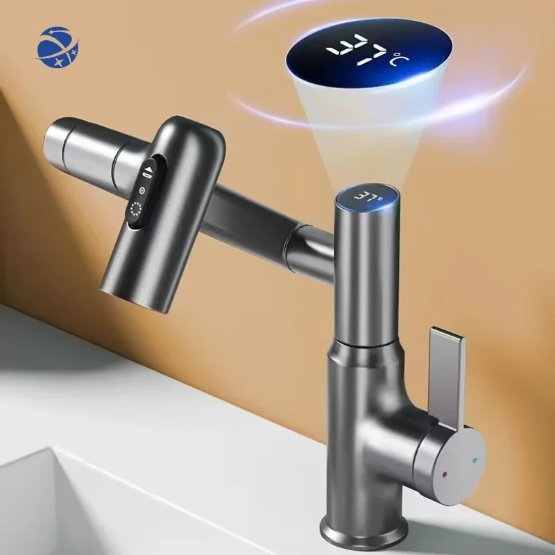 

Touch less kitchen faucet digital display Kitchen sink faucet digital display bathroom basin faucet