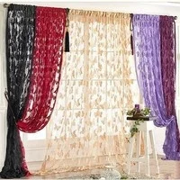 Lace Net Curtain Butterfly String Room Window Tassel Panel Room Decor 100*200cm