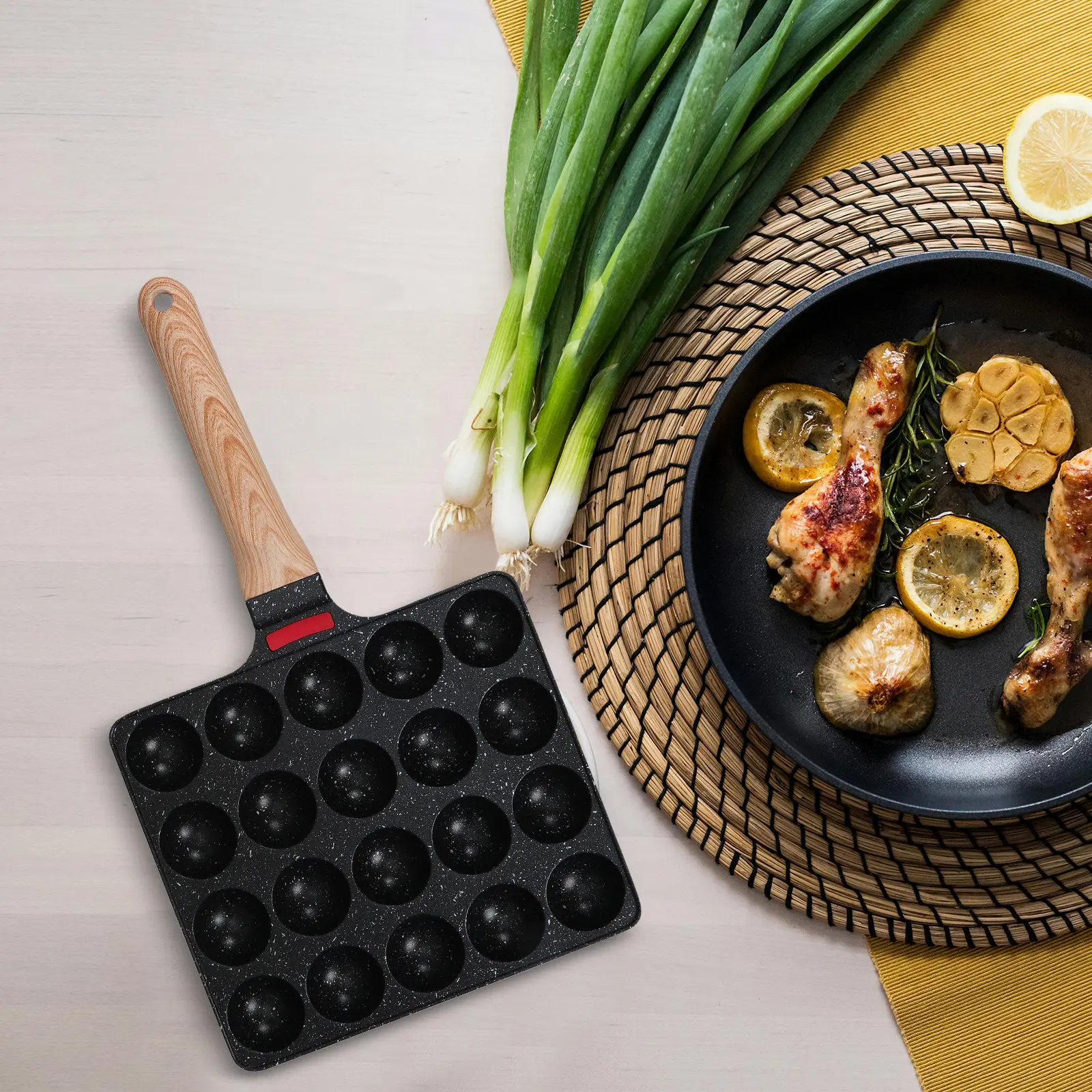 Grill Pan Non Stick For Cake Cooking Camper Small Nonstick Octopus Meatballs Baking Aluminum Alloy Pancake Maker