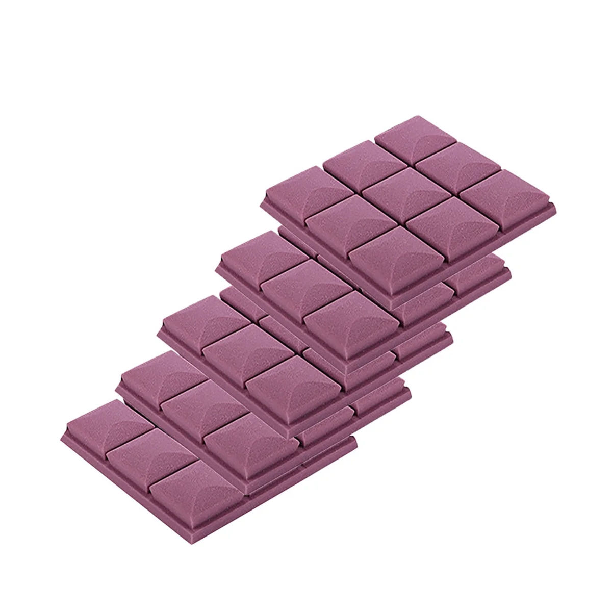 Acoustic Foam Panels, 5 Pack 30x30x5cm Mushroom Studio Wedge Tiles, Sound Panels Sound Proof Foam Panels,Purple