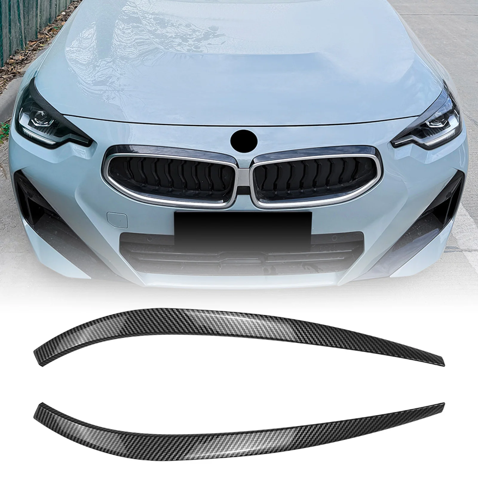 

Для BMW 2 серии Coupe G42 2022-2025 2-дверная фара для бровей, передняя фара, крышка лампы, накладка, наклейка для бровей